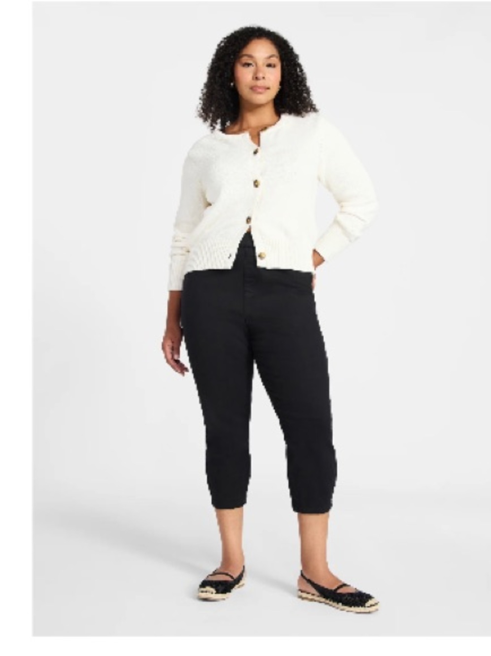 Time and Tru Black Jegging Capris XL 16-20 - Picture 2 of 7